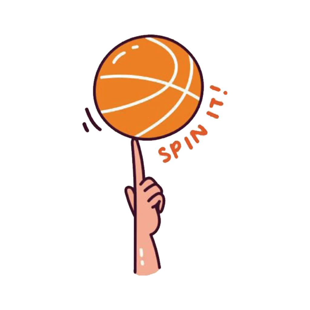 spin basket ball
